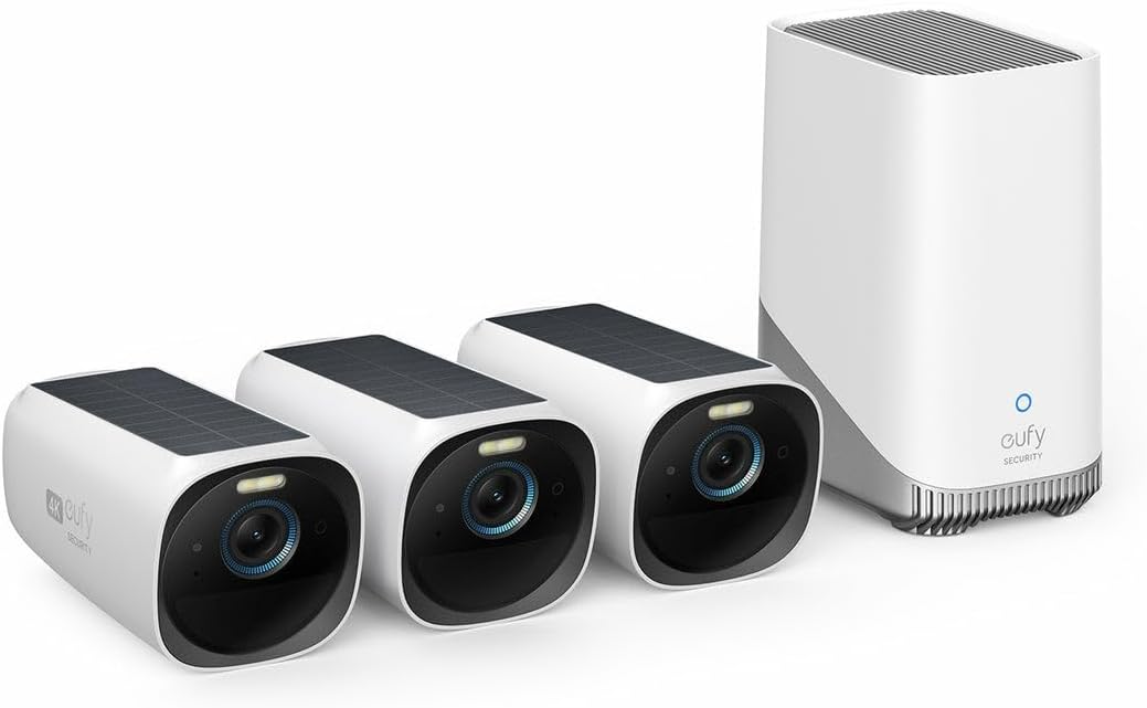eufy Security S330 3+1 Kit(eufyCam 3), Telecamera Wi-Fi Esterno