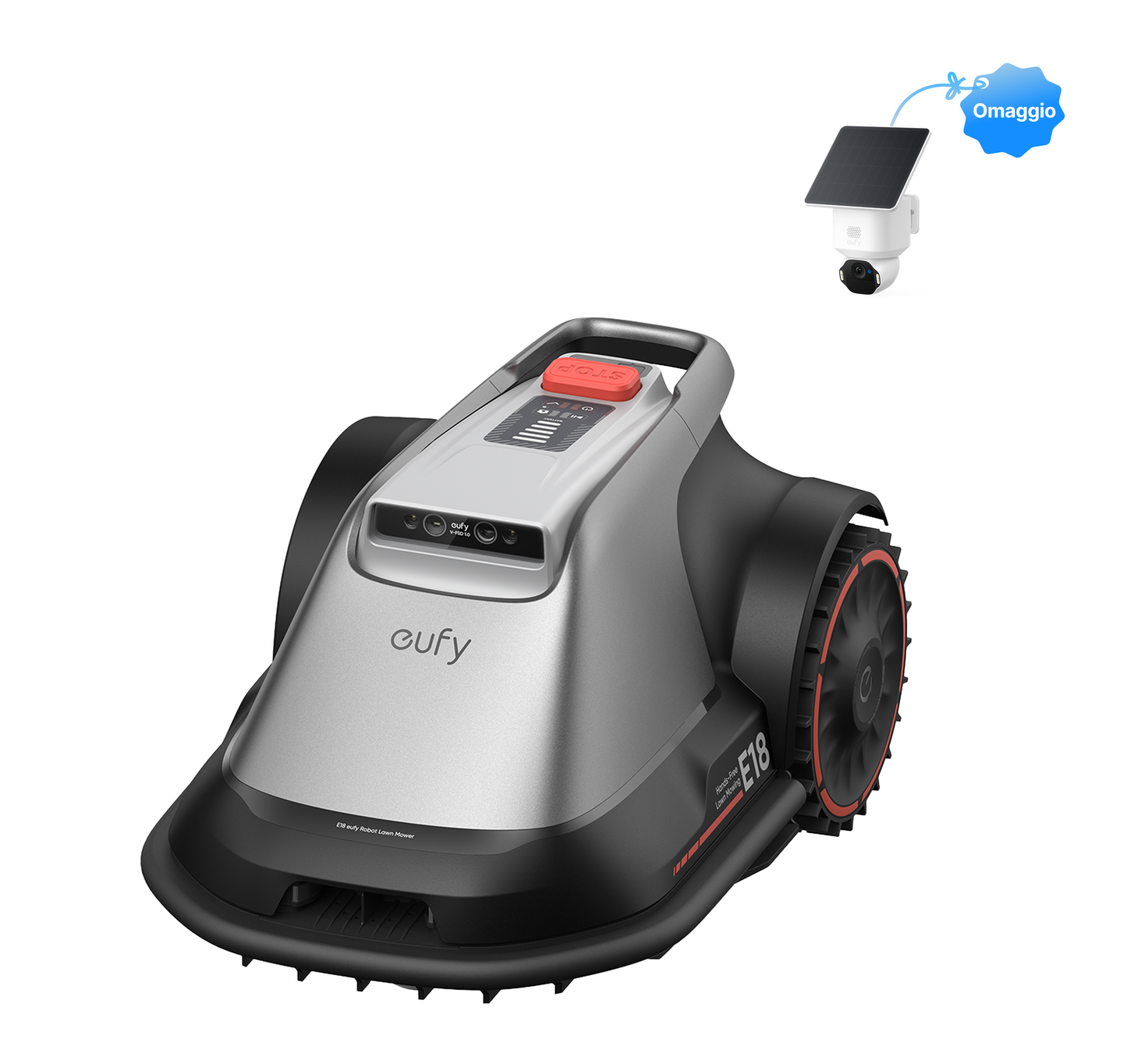 Robot tagliaerba eufy E18+eufy Security SoloCam E42