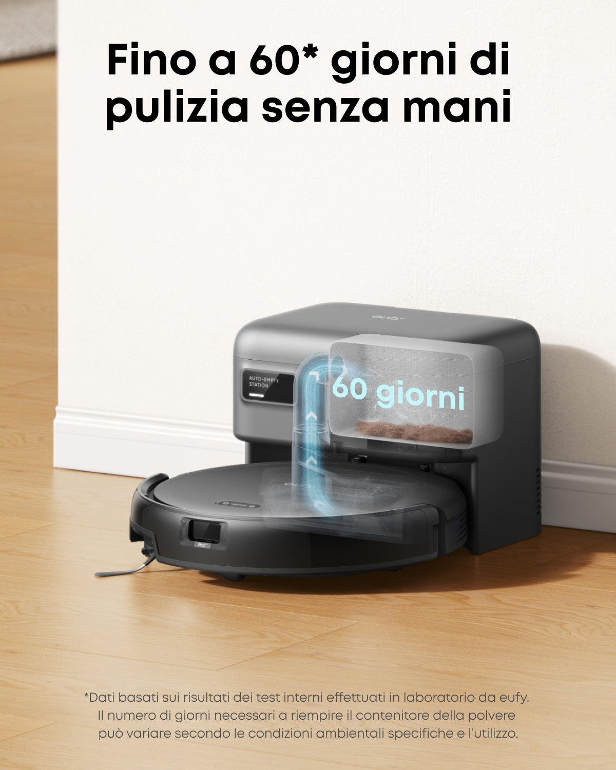 eufy C10 robot aspirapolvere con stazione di aspirazione automatica