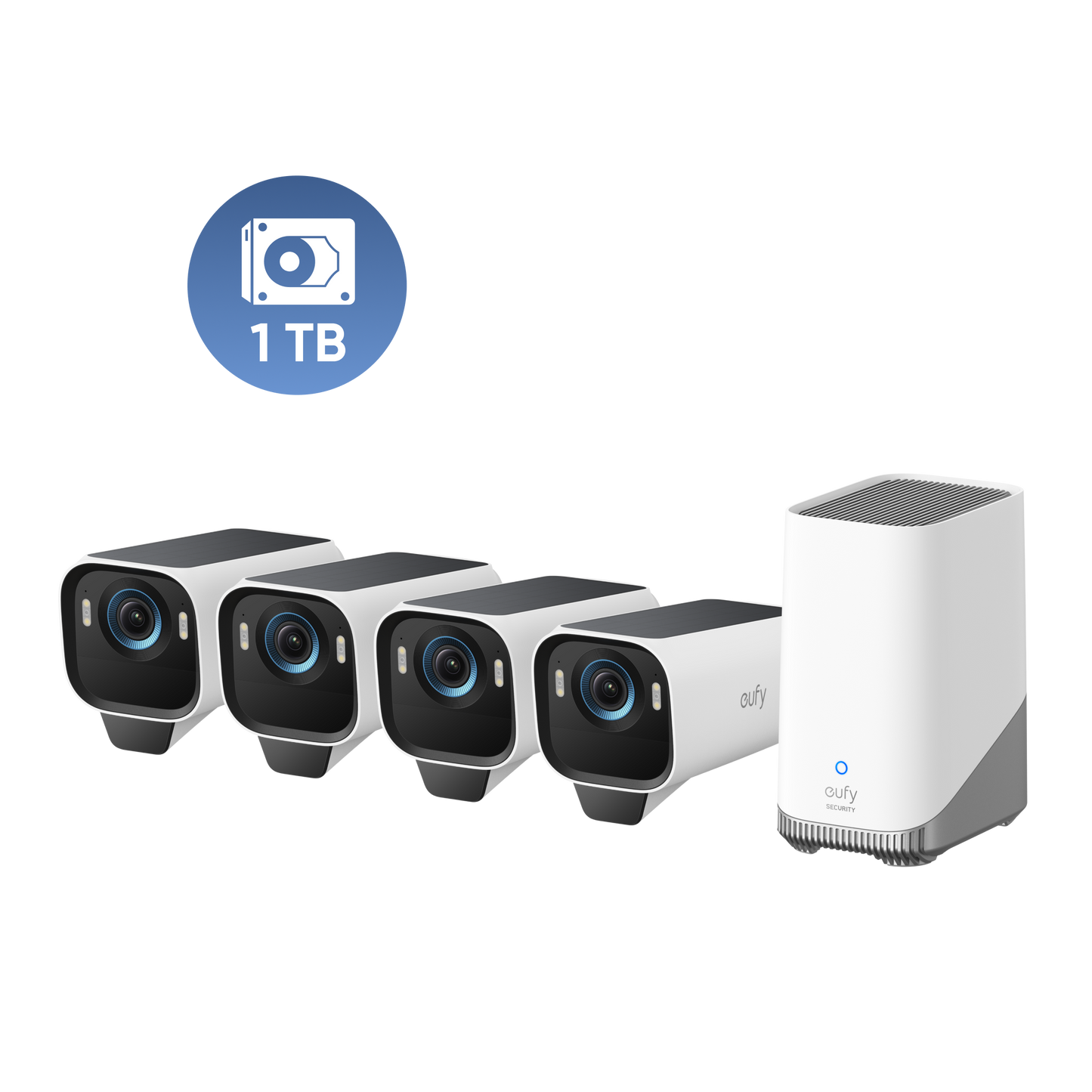 Kit eufyCam S3 Pro con 4 Telecamere + disco rigido da 1 TB