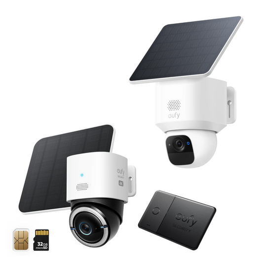 eufy SoloCam E30+Carta SmartTrack+eufy 4G LTE Cam S330