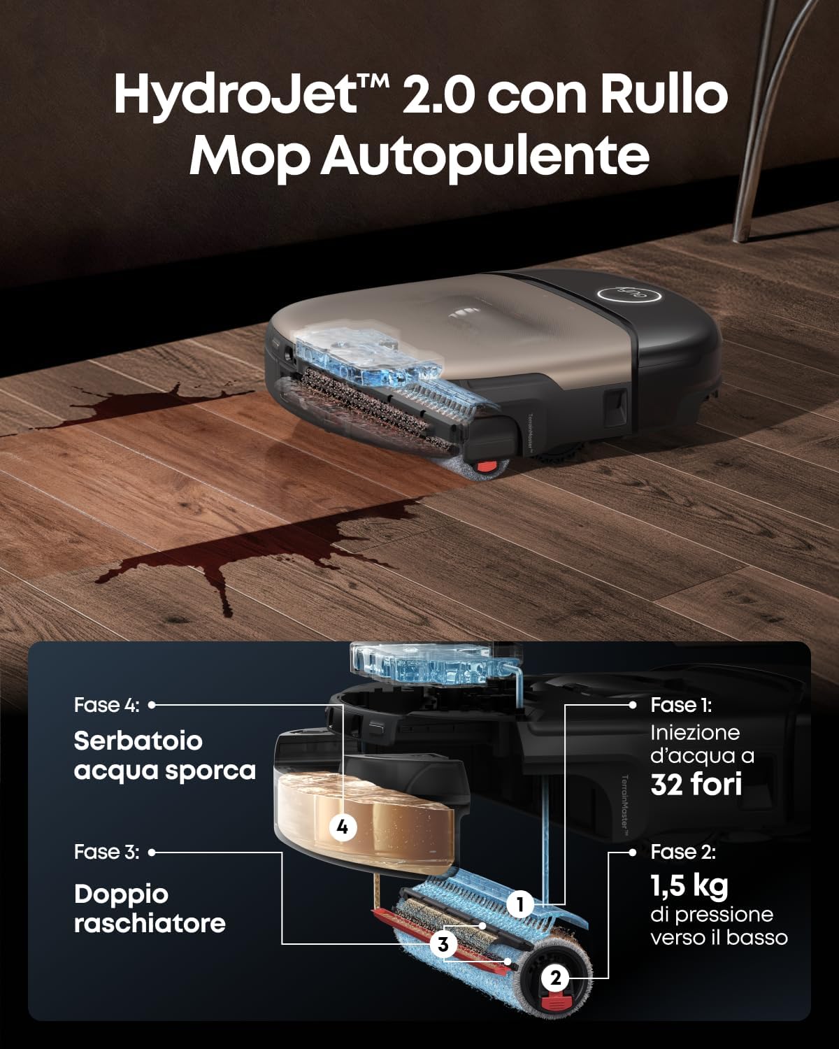 eufy HydroJet S2 robot aspirapolvere e lavipavimenti