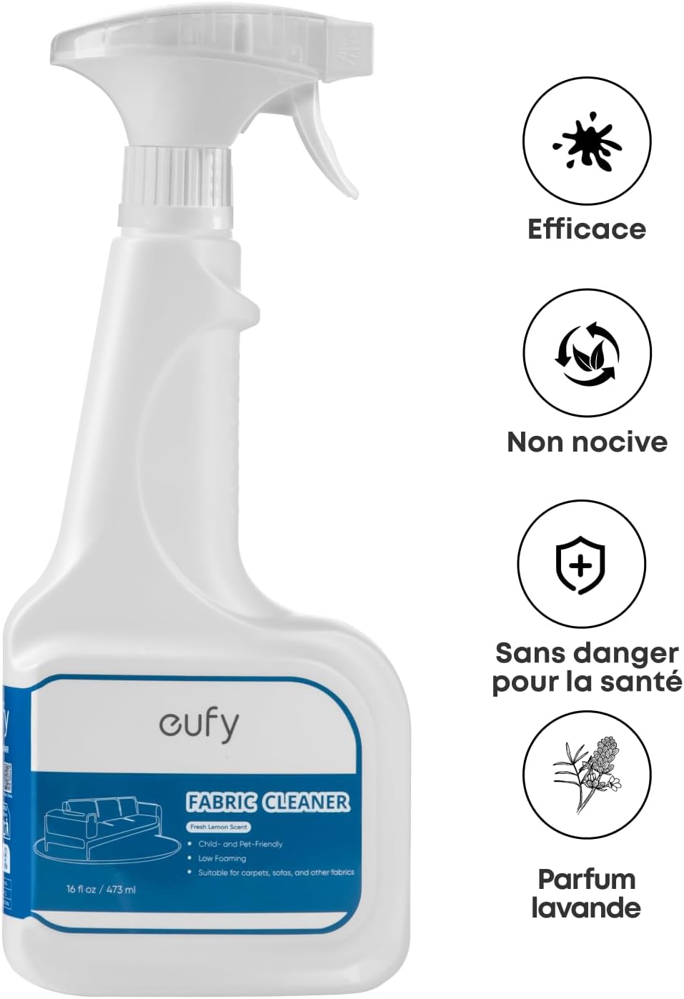 eufy Soluzione detergente per pavimenti duri RoboVac, rapporto di diluizione 1:200, 473 ml, detergente ecologico a base vegetale, compatibile con E25/E28