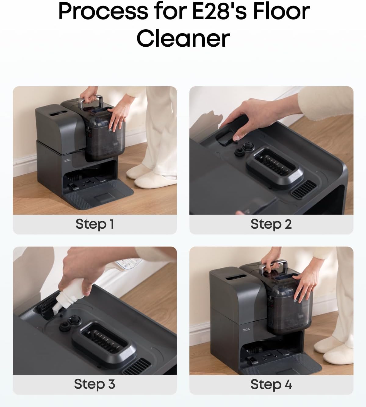 Soluzione di Pulizia per Pavimenti eufy Robovac , Pronta all'Uso, 473 ml, Detergente per Pavimenti, Sicuro, Compatibile con E28