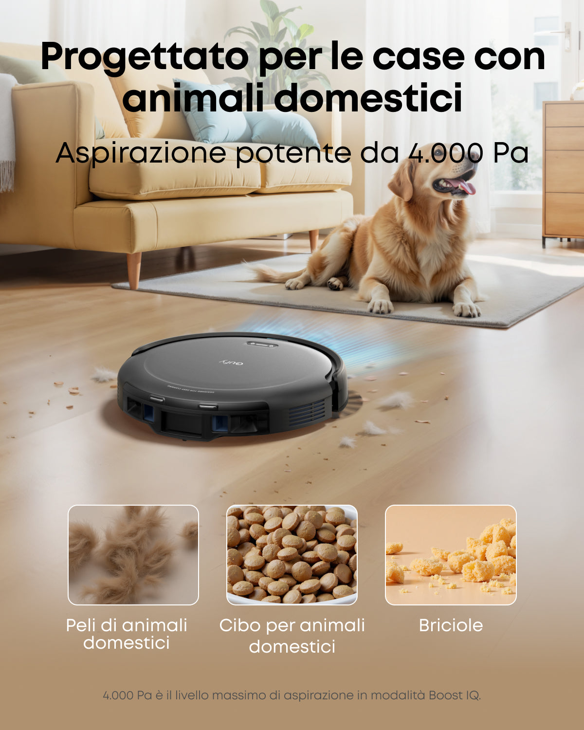 eufy C10 robot aspirapolvere con stazione di aspirazione automatica