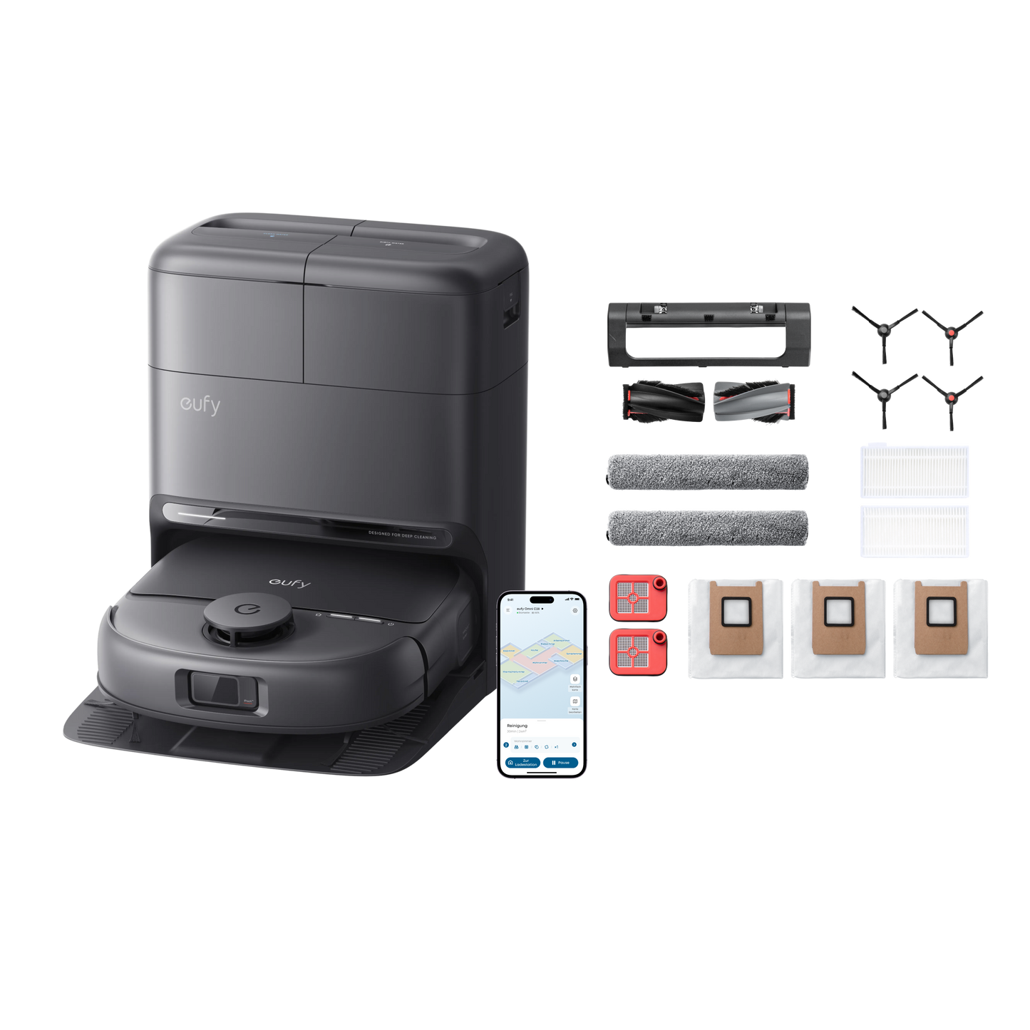 eufy Omni C28 Robot Aspirapolvere+ eufy kit di ricambio per C28