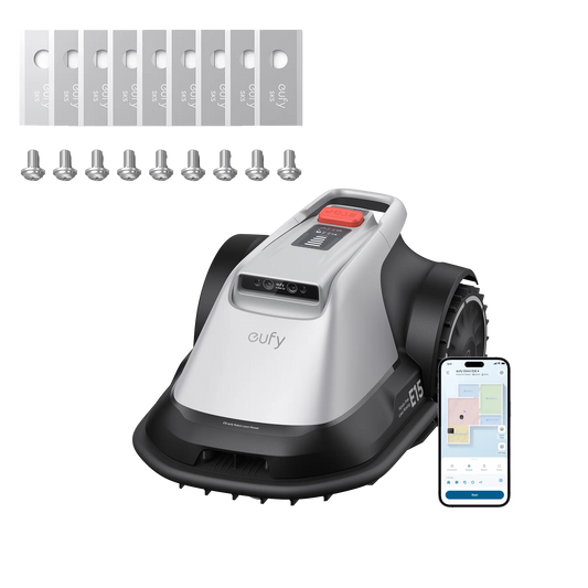 Robot tagliaerba eufy E15 con scatola di lame di ricambio eufy