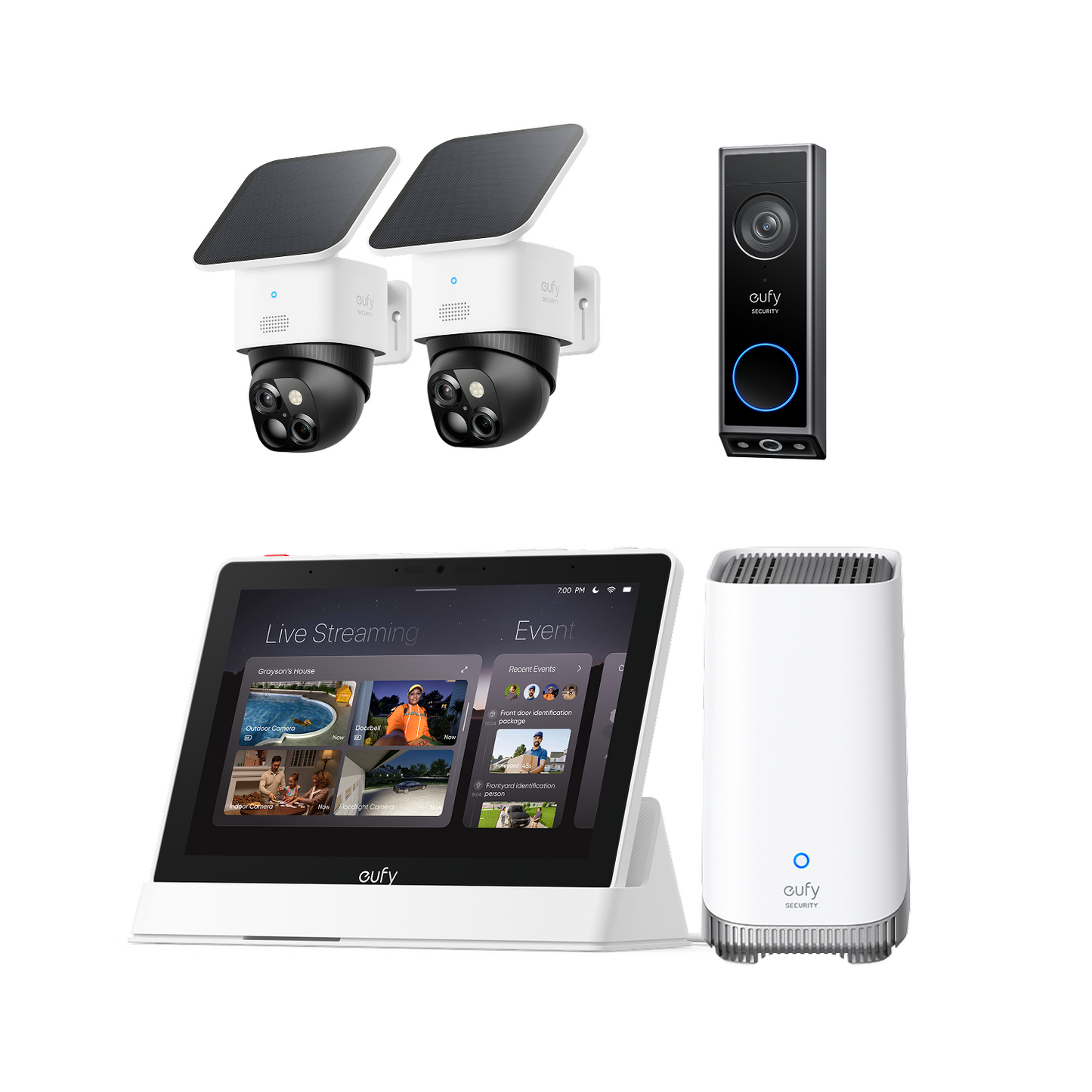 SoloCam S340 (Confezione da 2 telecamere)+ HomeBase S380+Smart Display+Videocitofono E340